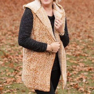 Hooded Sherpa Vest